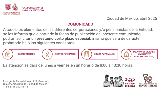Comunicado Préstamos Especiales