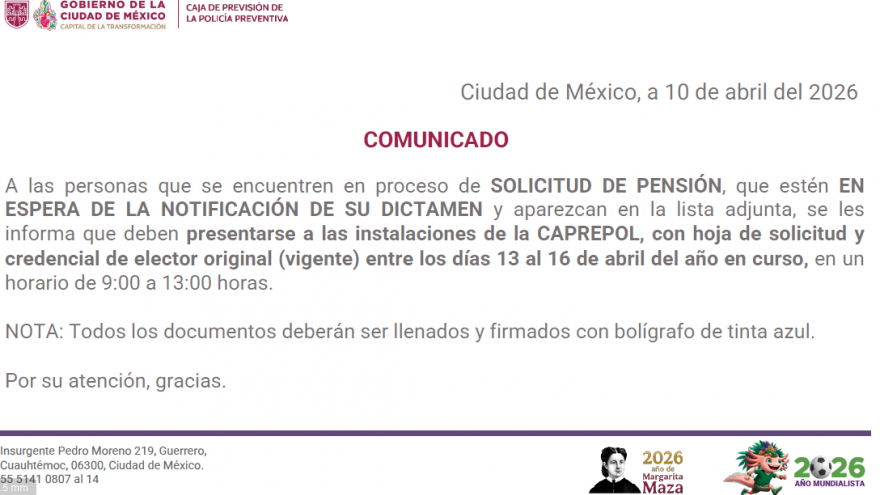 Notificación dictamen abril 2025